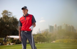 Rory McIlroy on a golf course