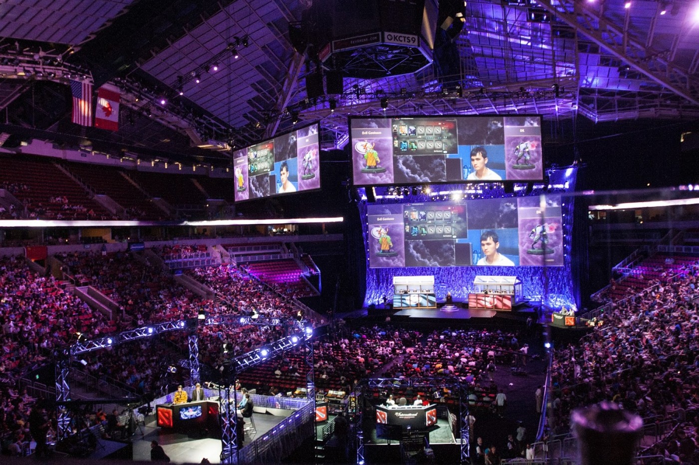 Esports played inside an arena