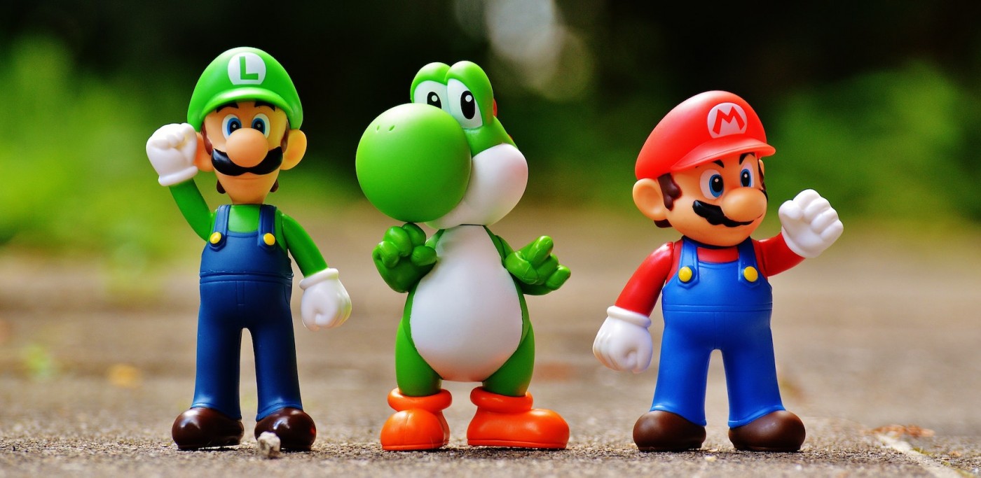 In-game advertising - Luigi, Yoshi and Mario characters