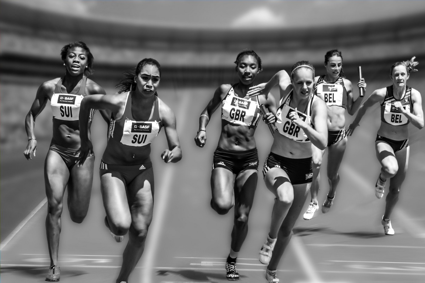 Sport sponsorship - women's sport, female relay runners